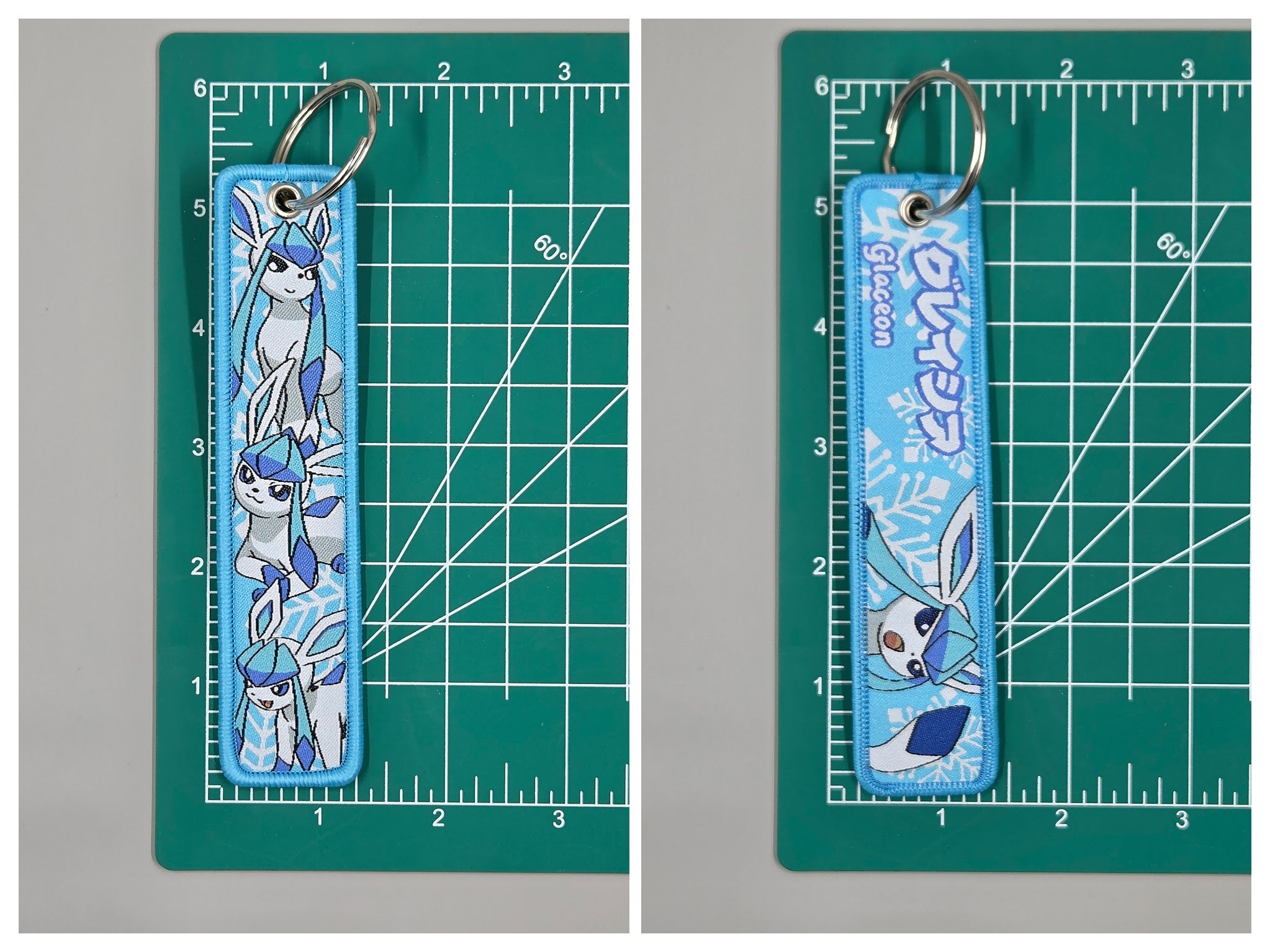 Embroidered Jet Key Tag