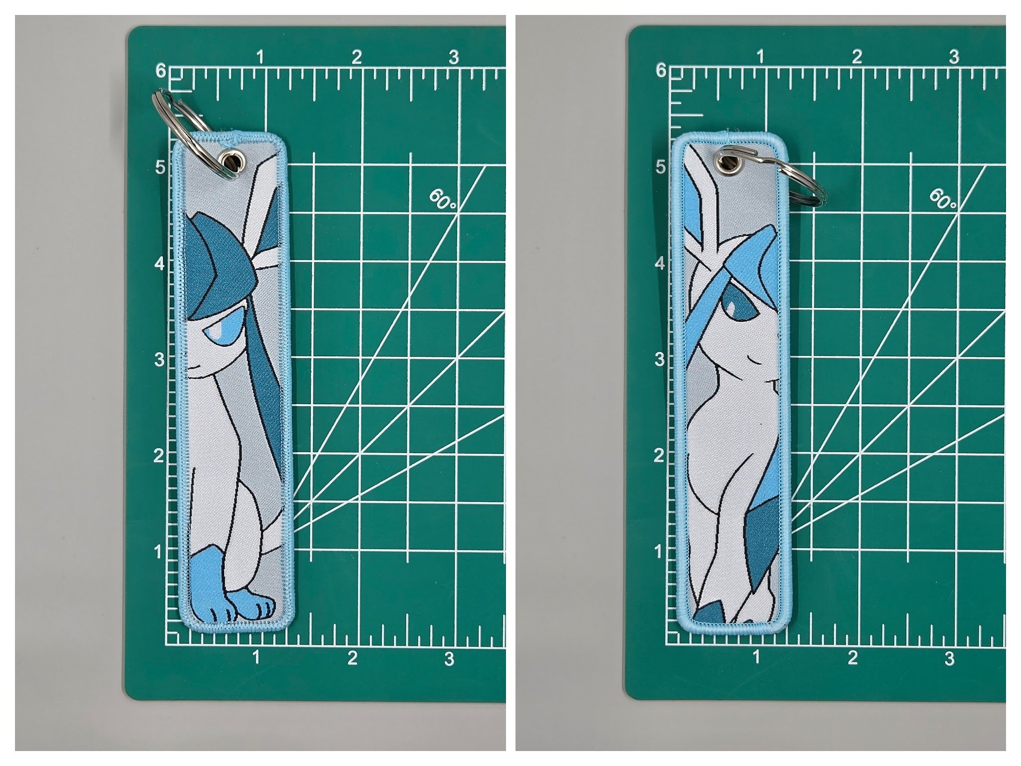 Embroidered Jet Key Tag