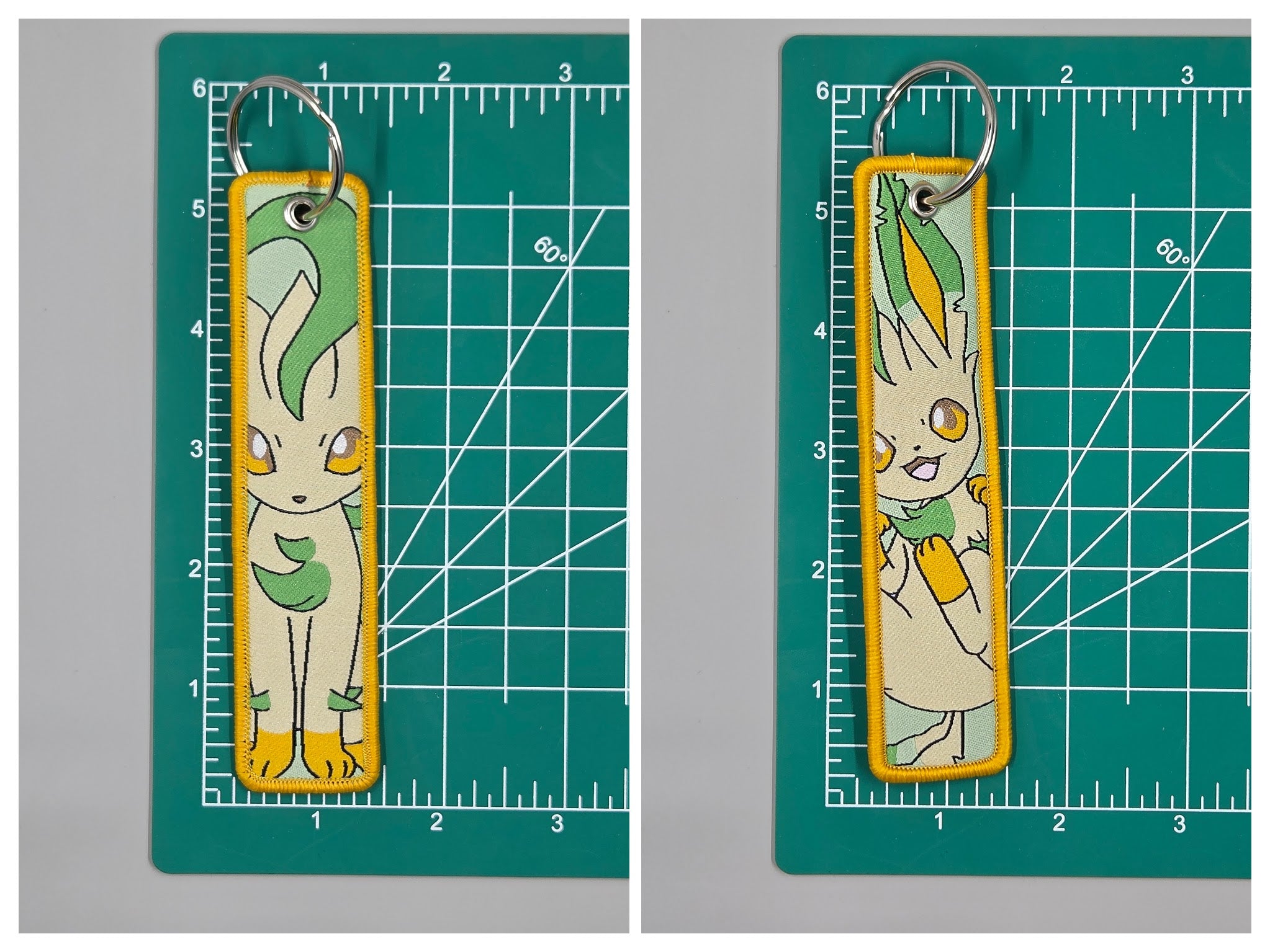 Embroidered Jet Key Tag