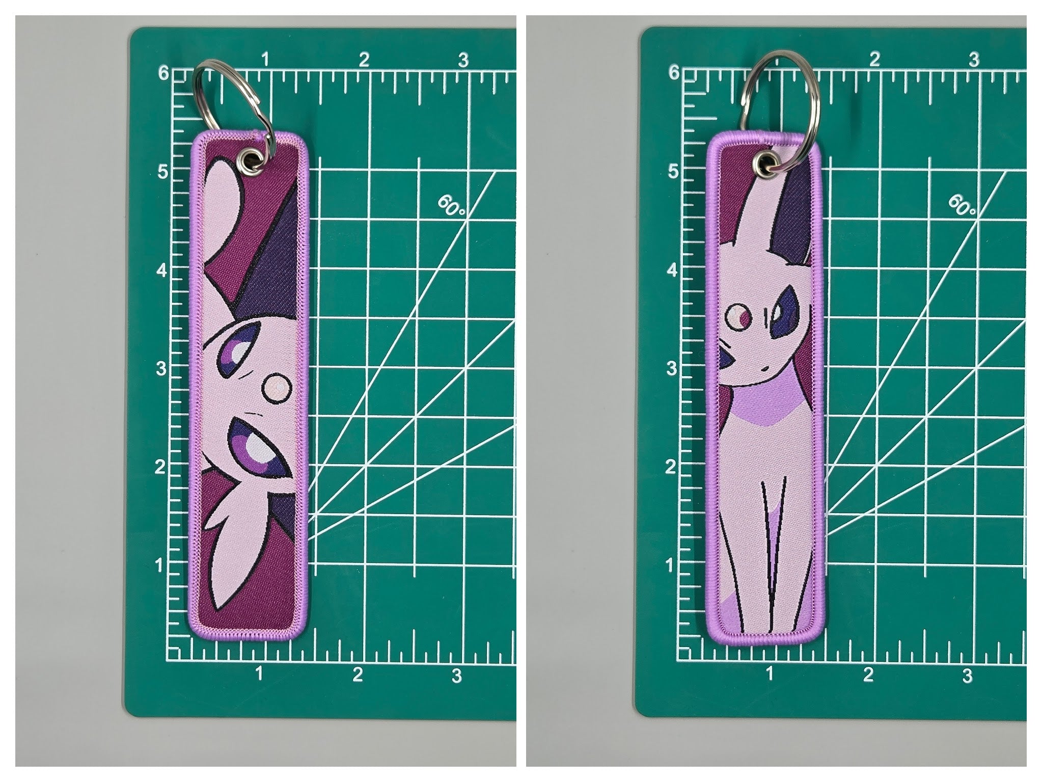 Embroidered Jet Key Tag