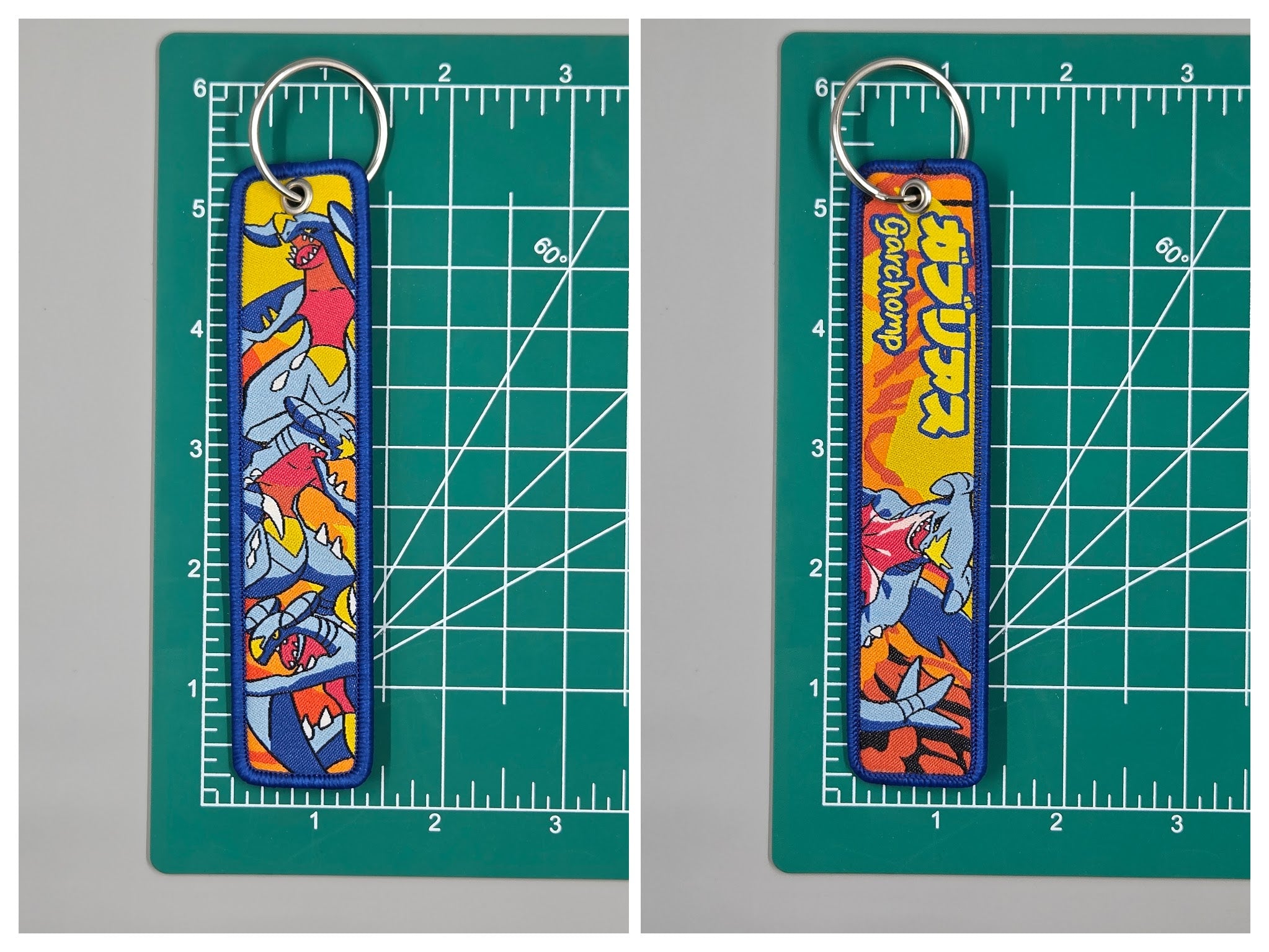 Embroidered Jet Key Tag