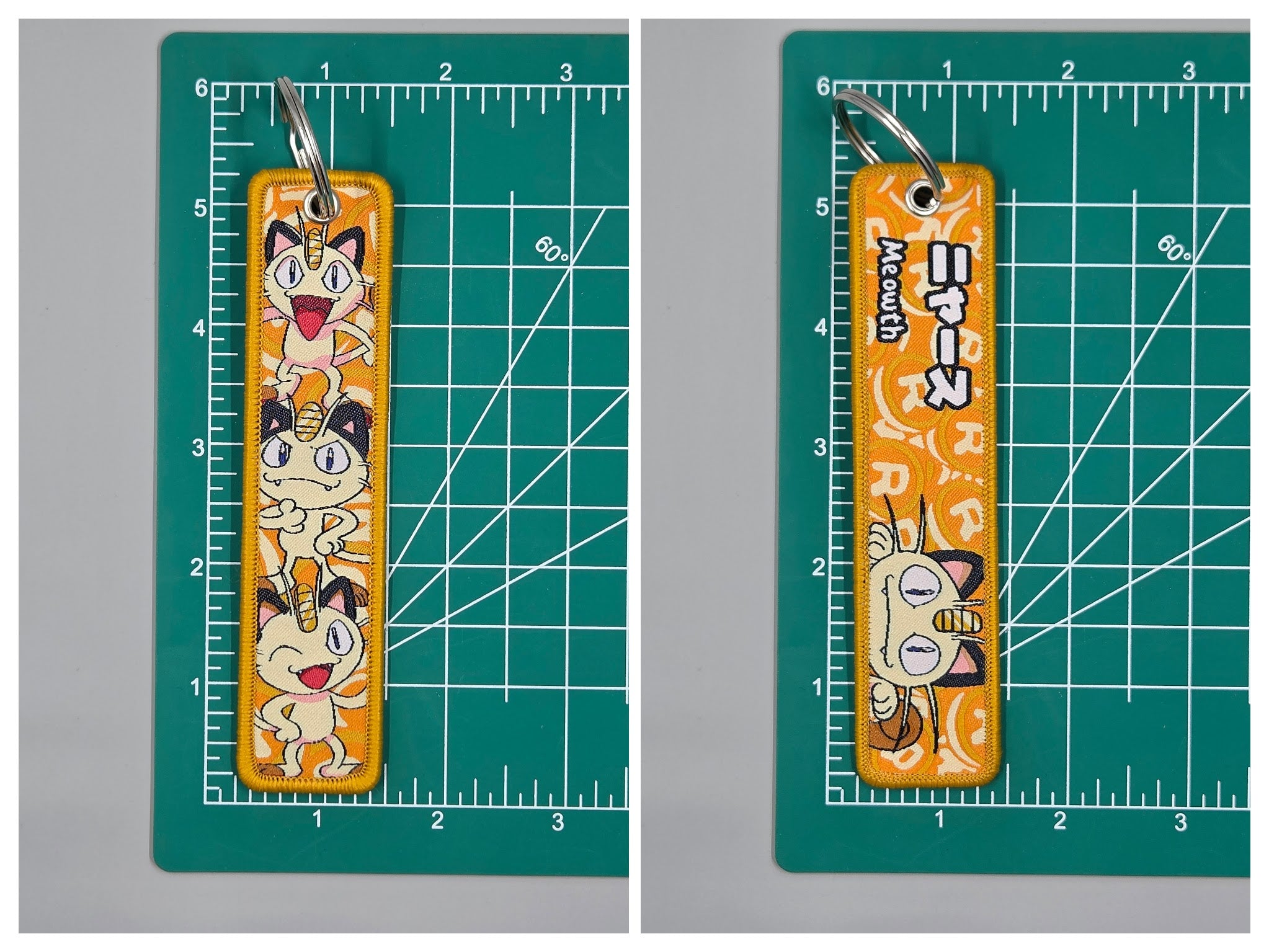 Embroidered Jet Key Tag