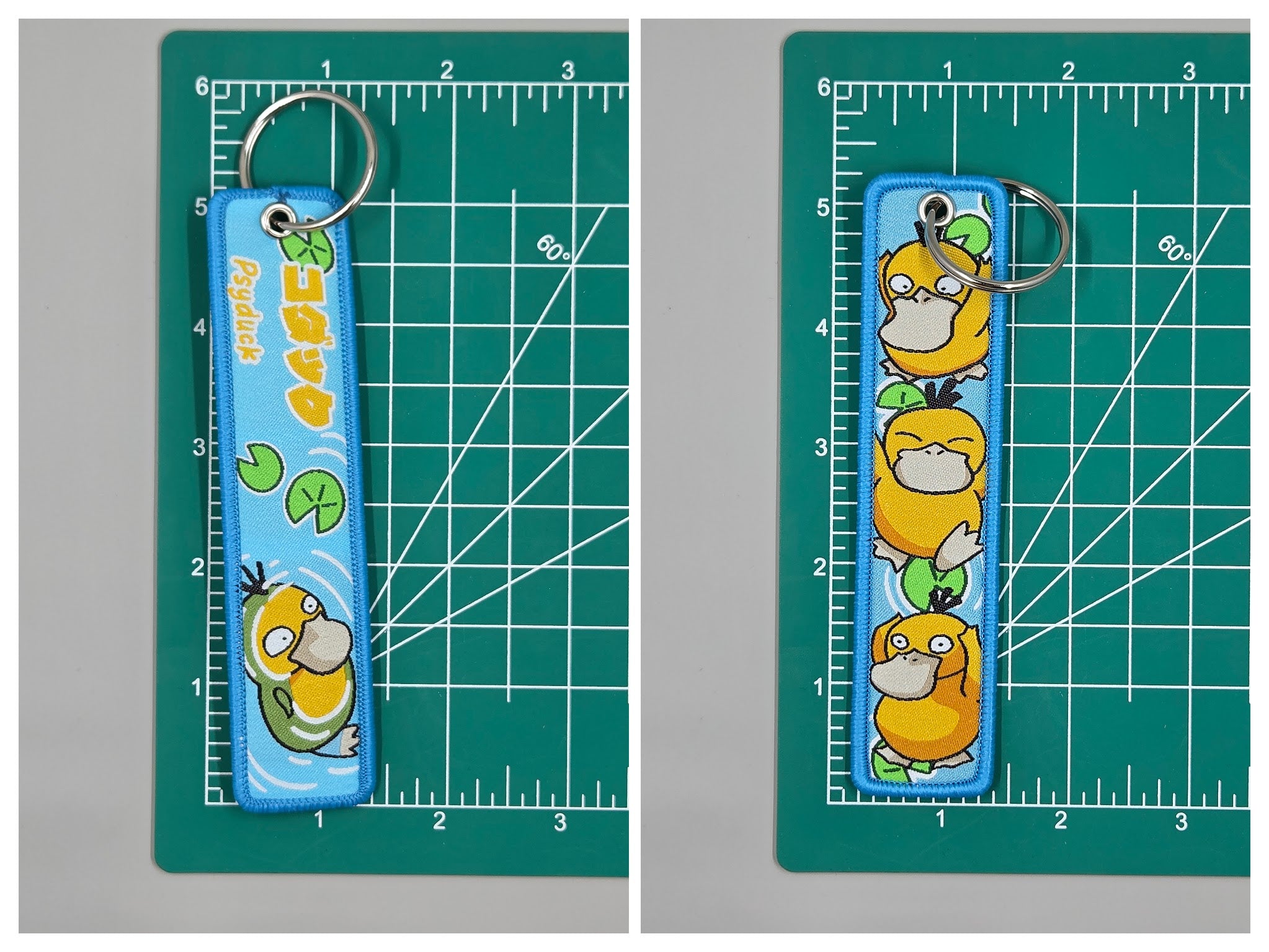 Embroidered Jet Key Tag