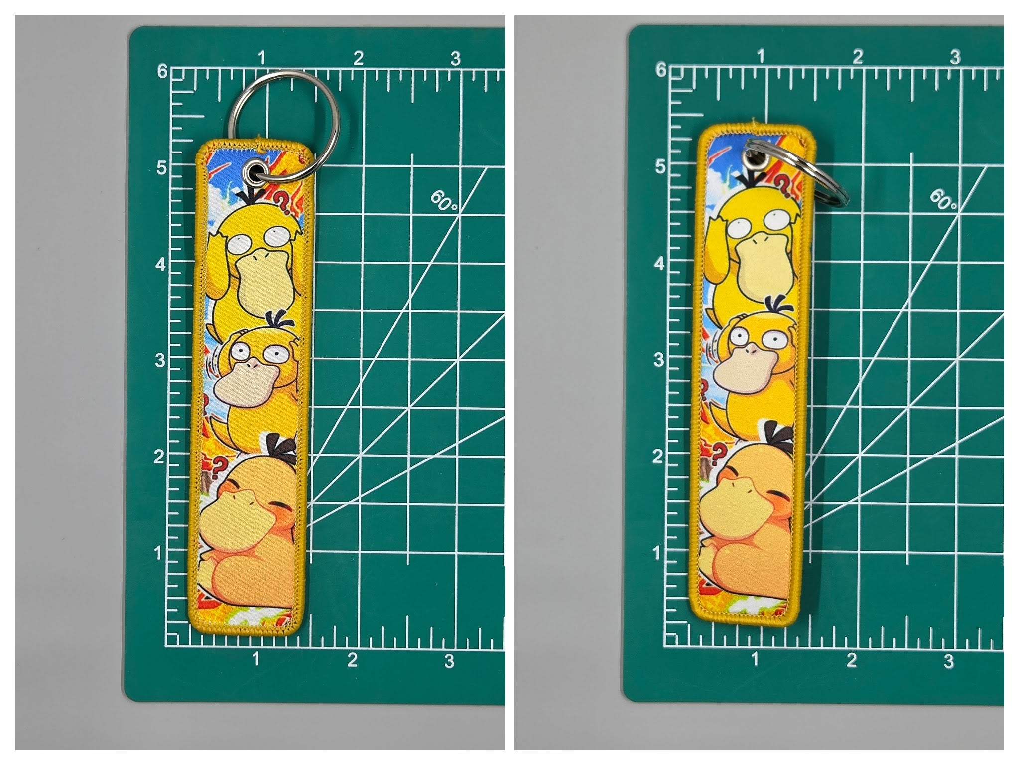 Embroidered Jet Key Tag
