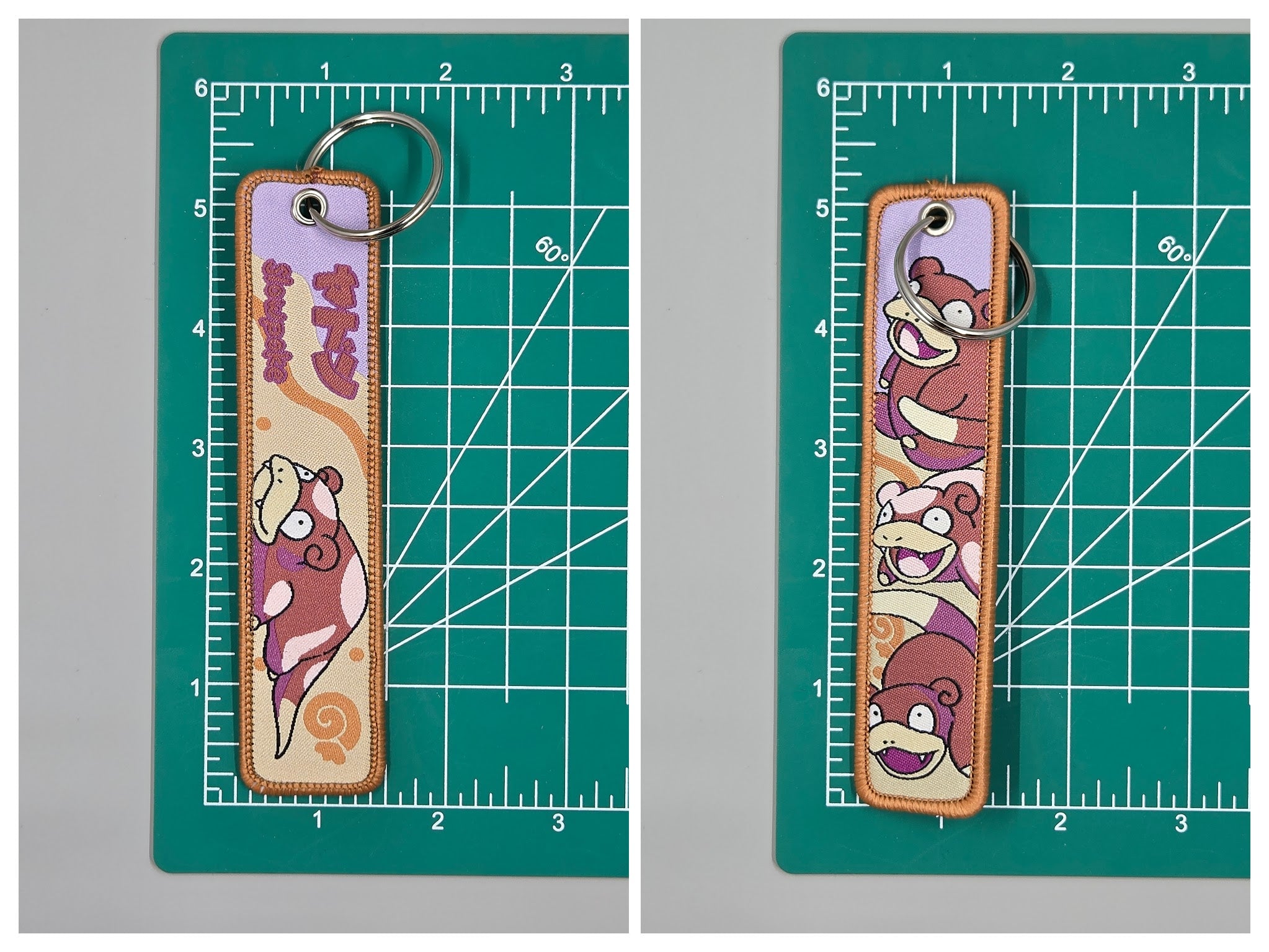 Embroidered Jet Key Tag