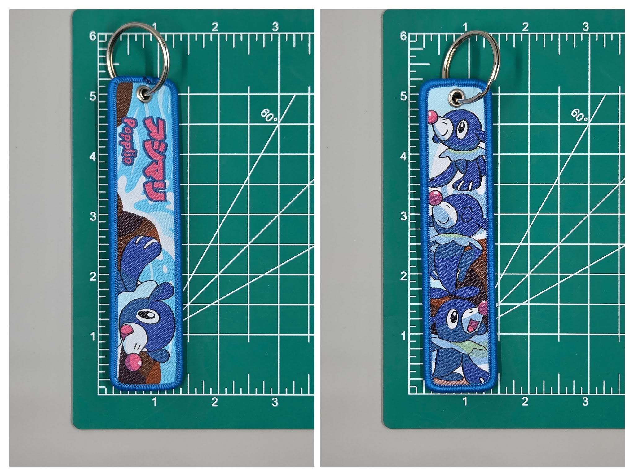 Embroidered Jet Key Tag