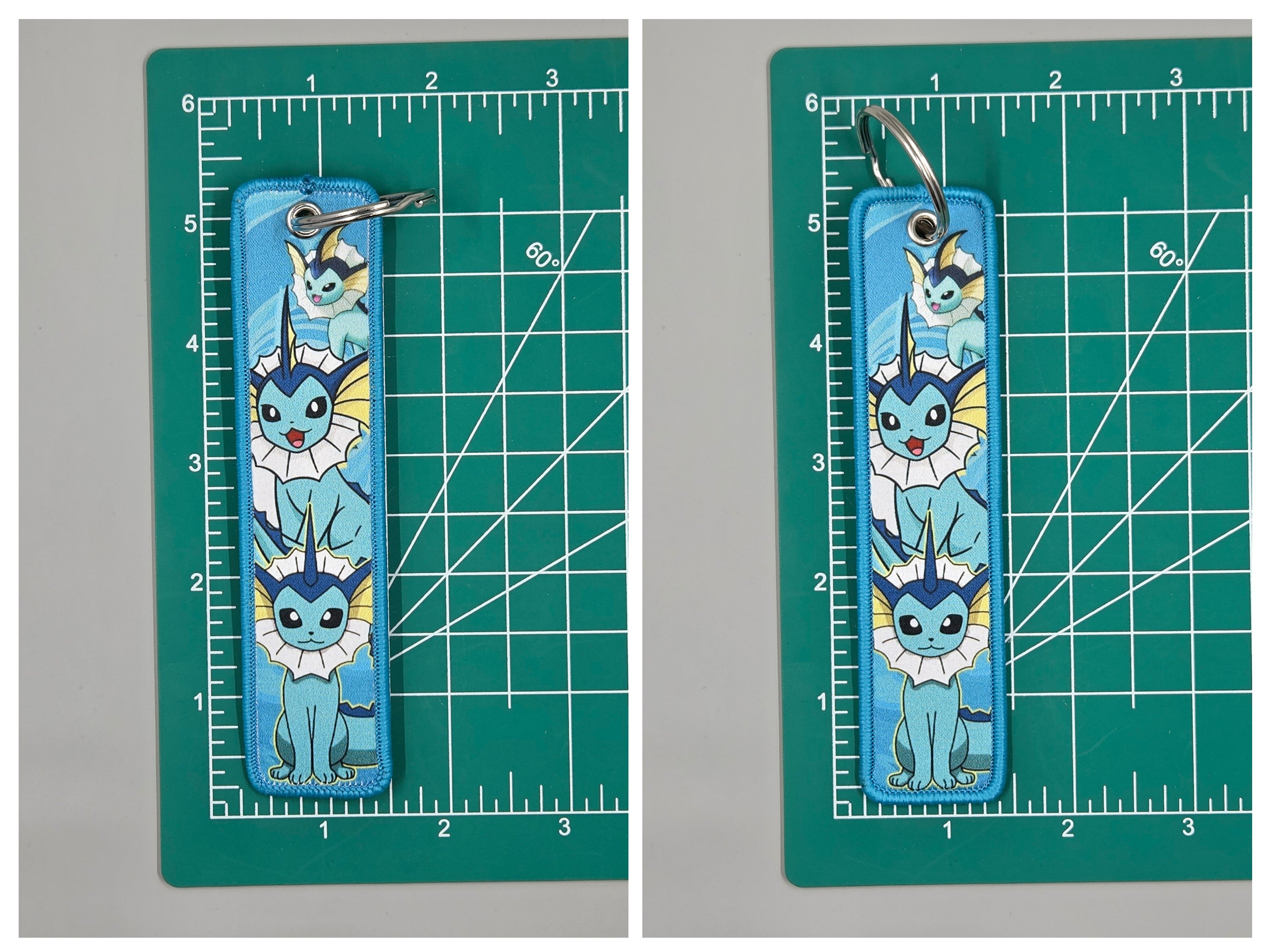 Embroidered Jet Key Tag