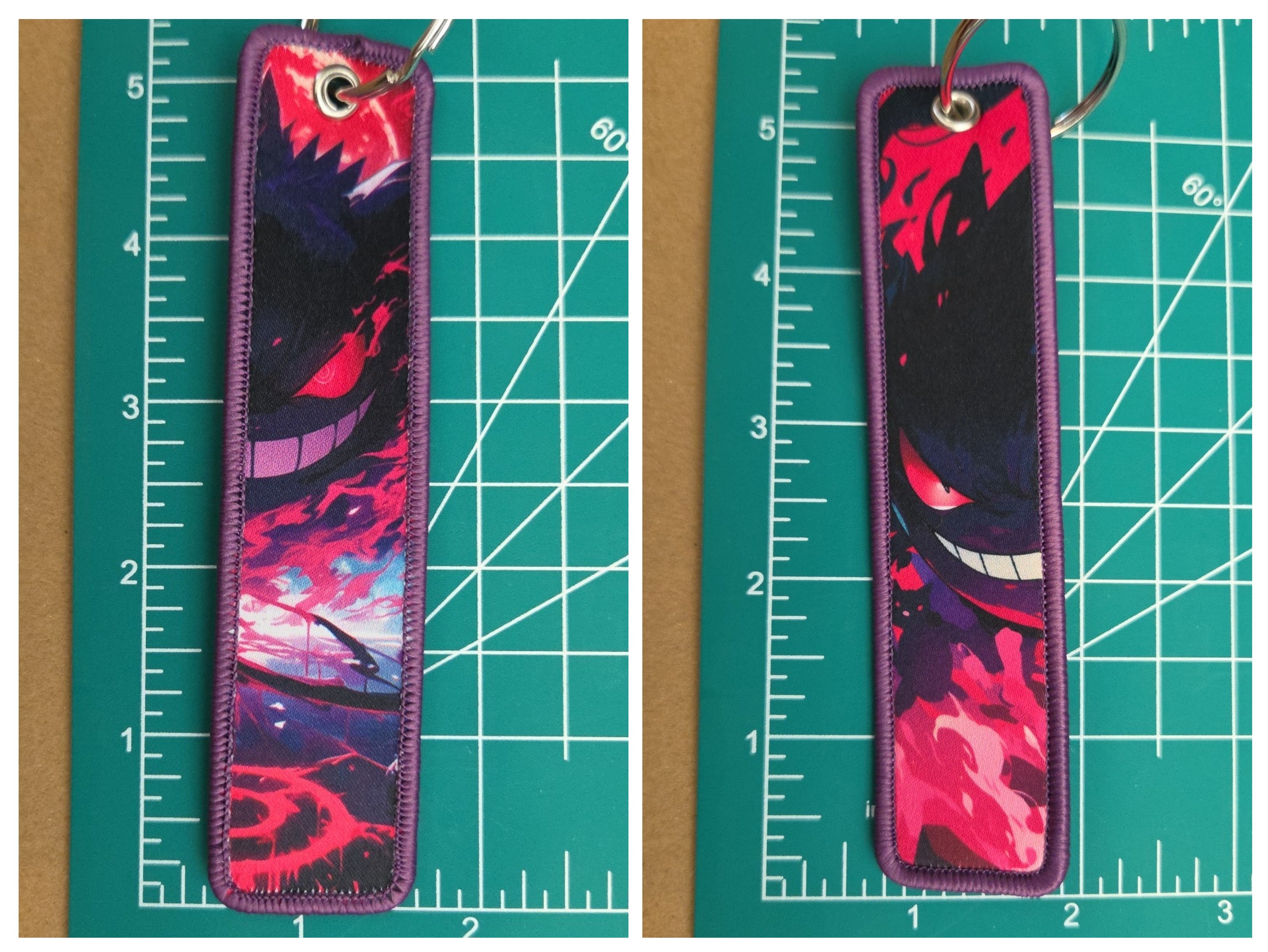 Embroidered Jet Key Tag