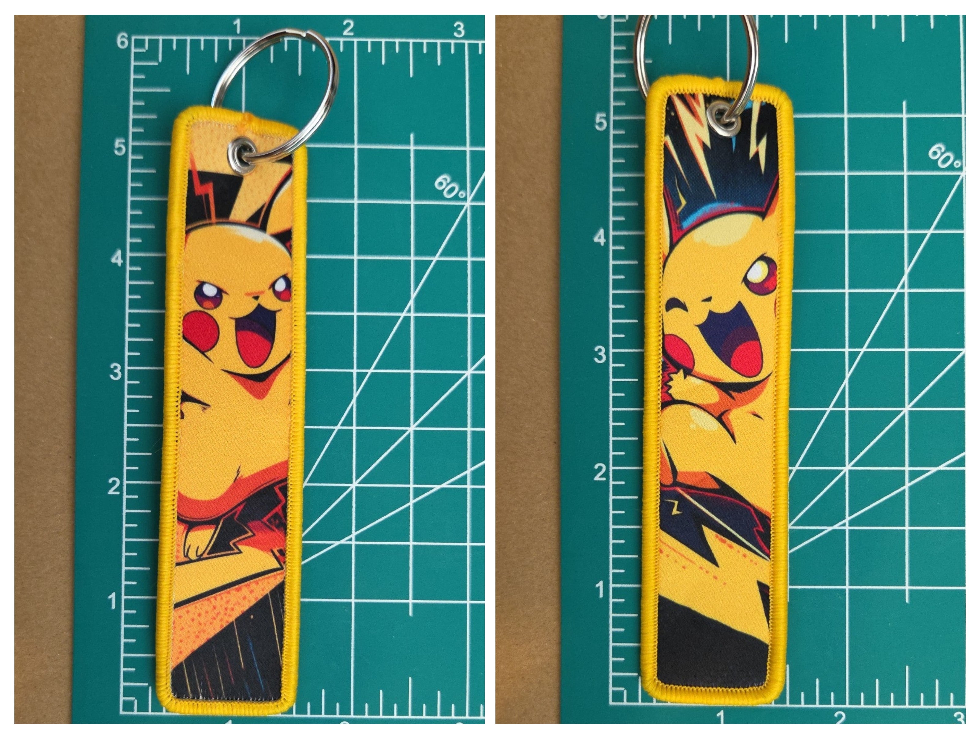 Embroidered Jet Key Tag