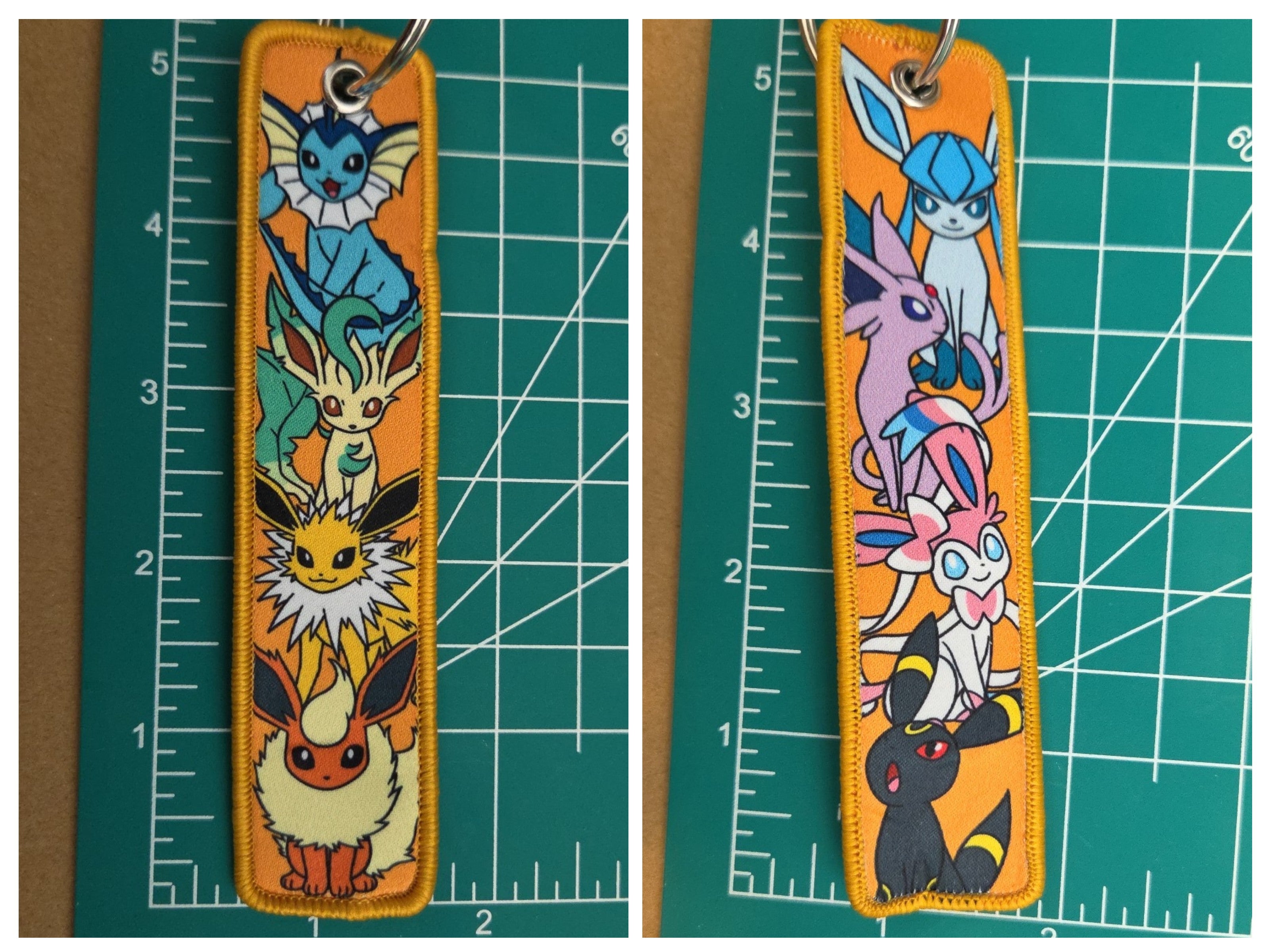 Embroidered Jet Key Tag
