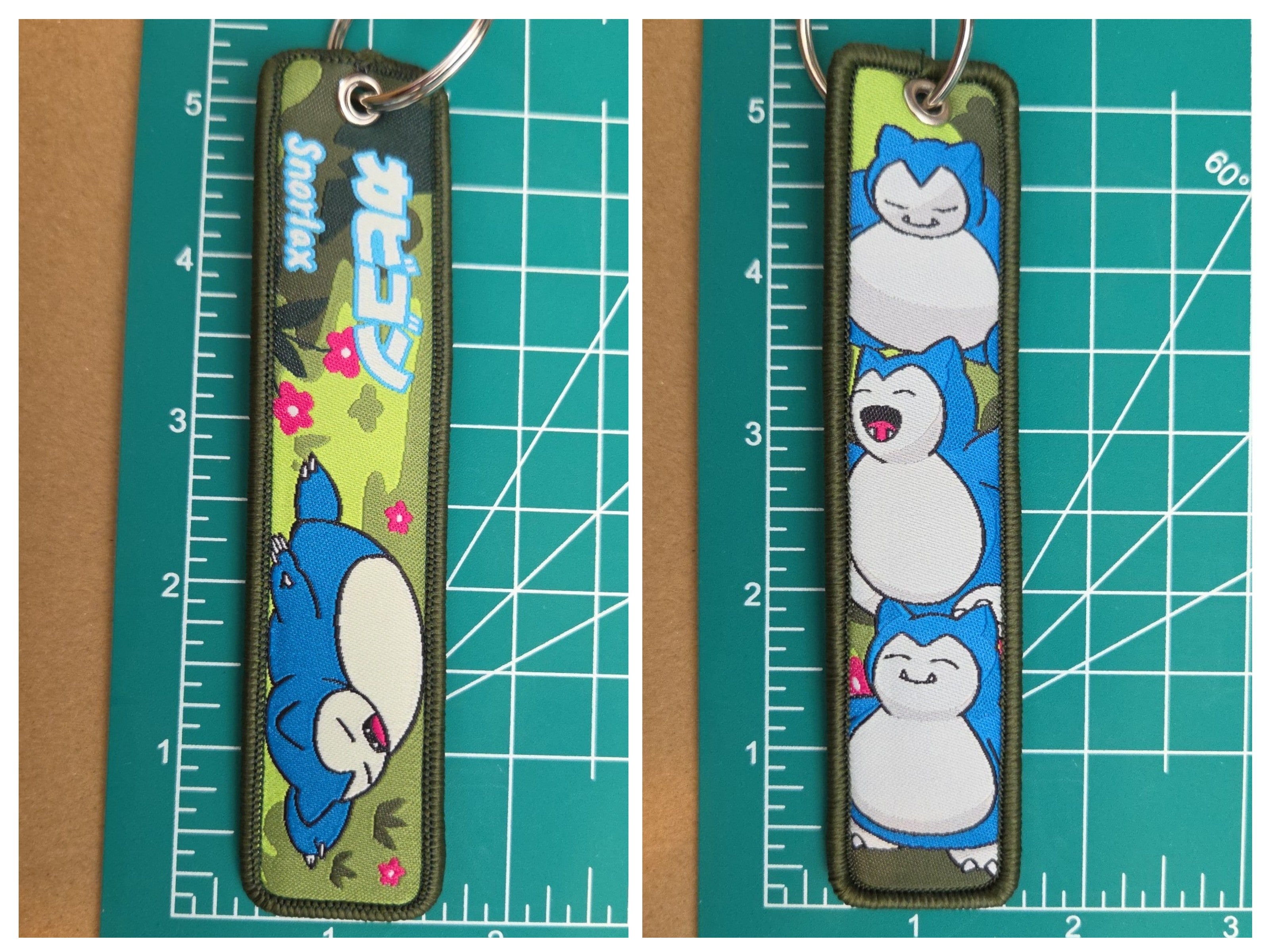 Embroidered Jet Key Tag