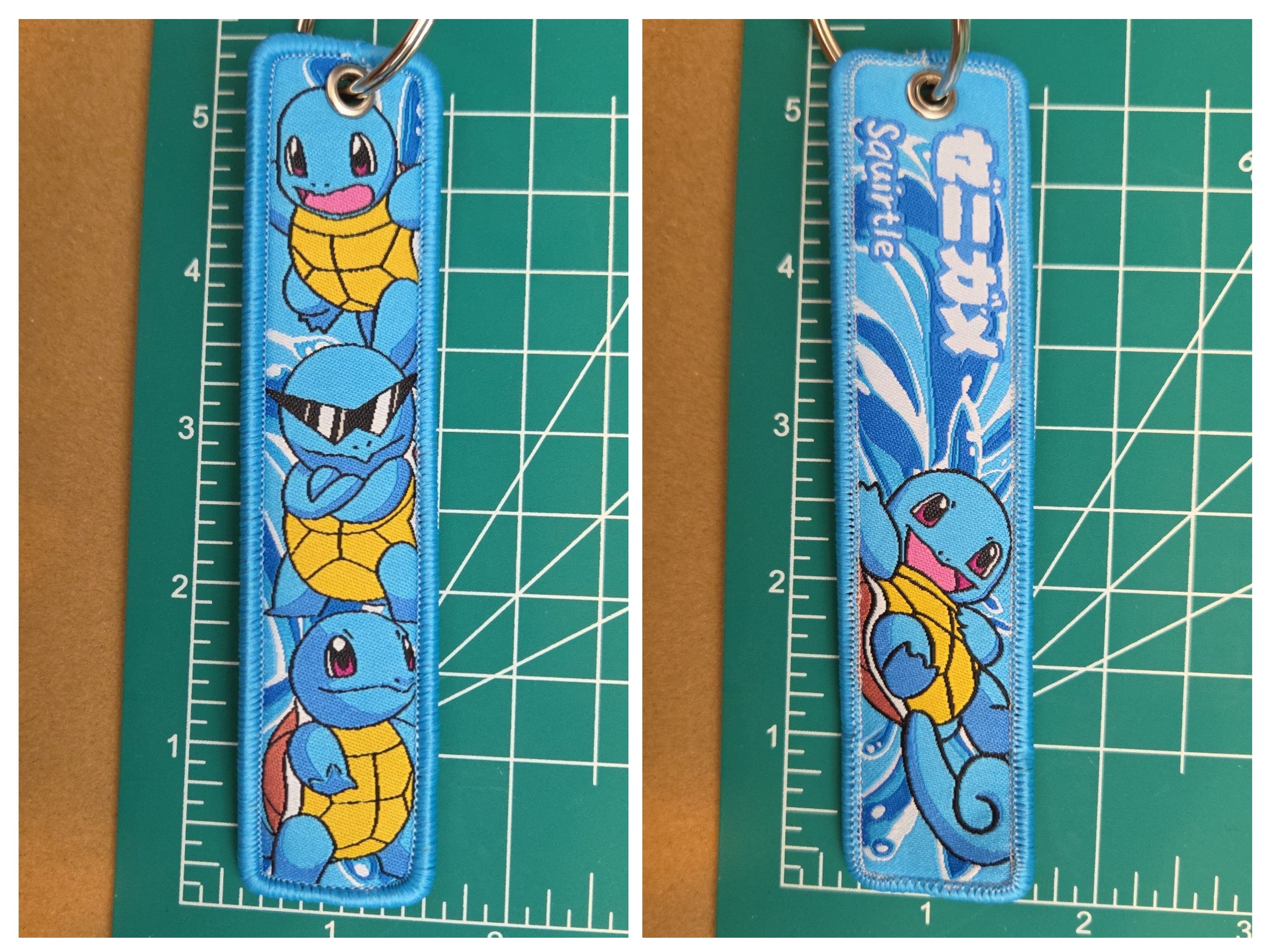 Embroidered Jet Key Tag