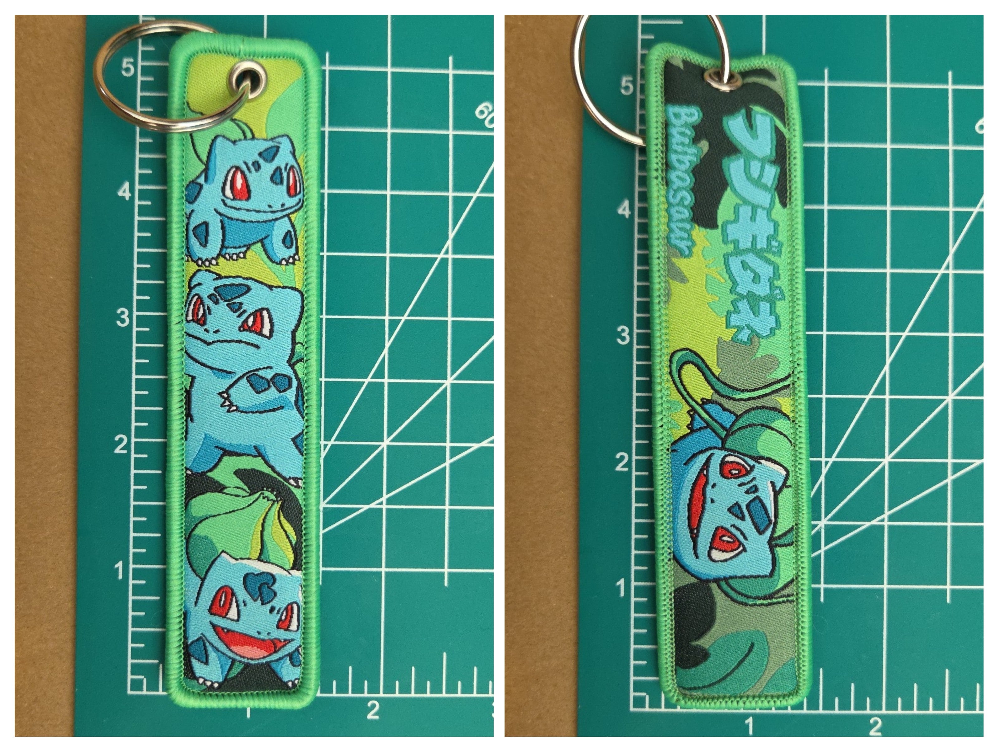 Embroidered Jet Key Tag