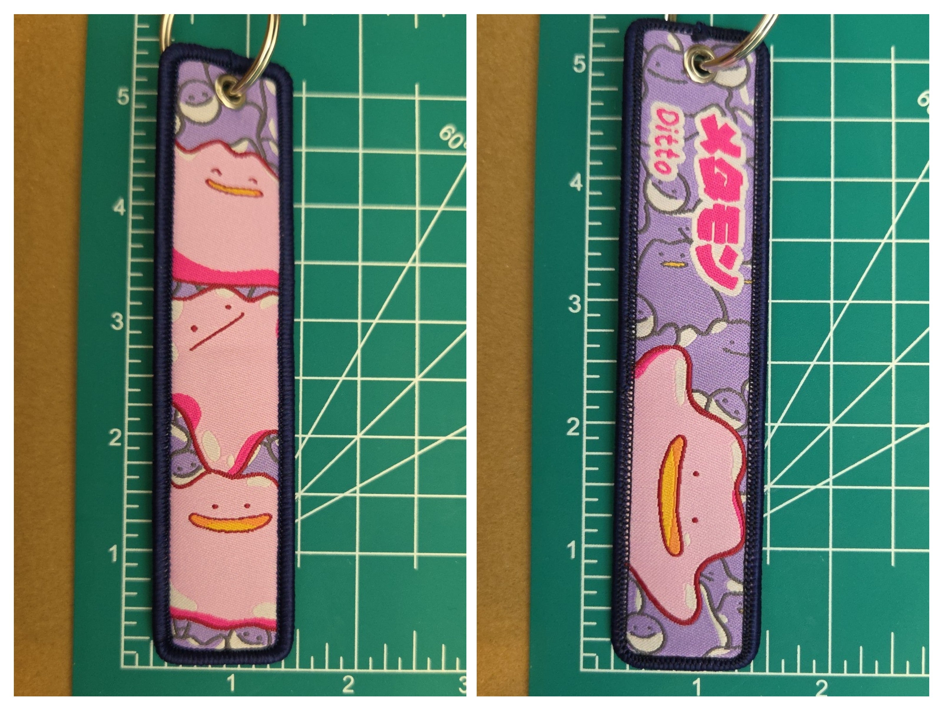 Embroidered Jet Key Tag