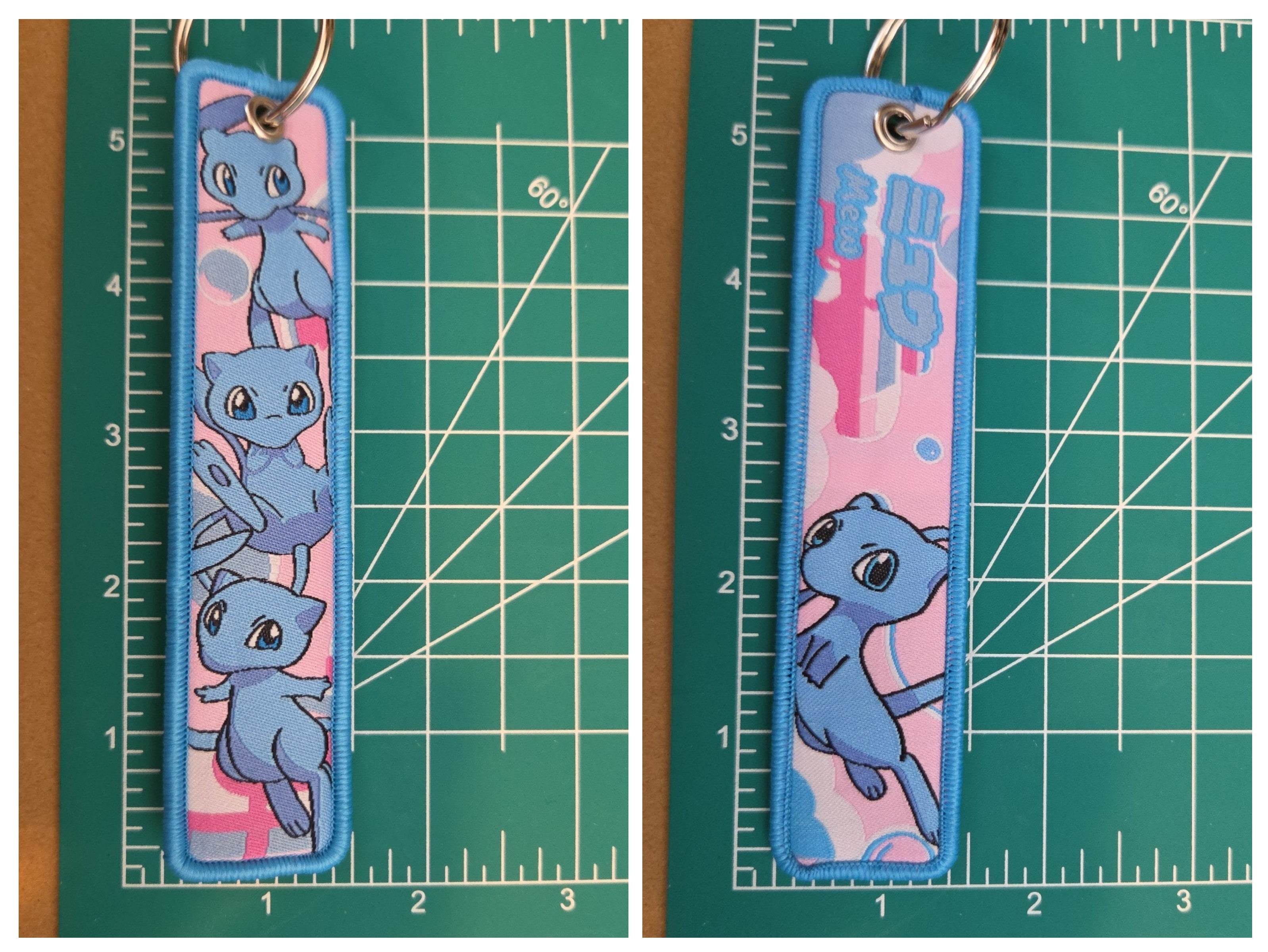 Embroidered Jet Key Tag
