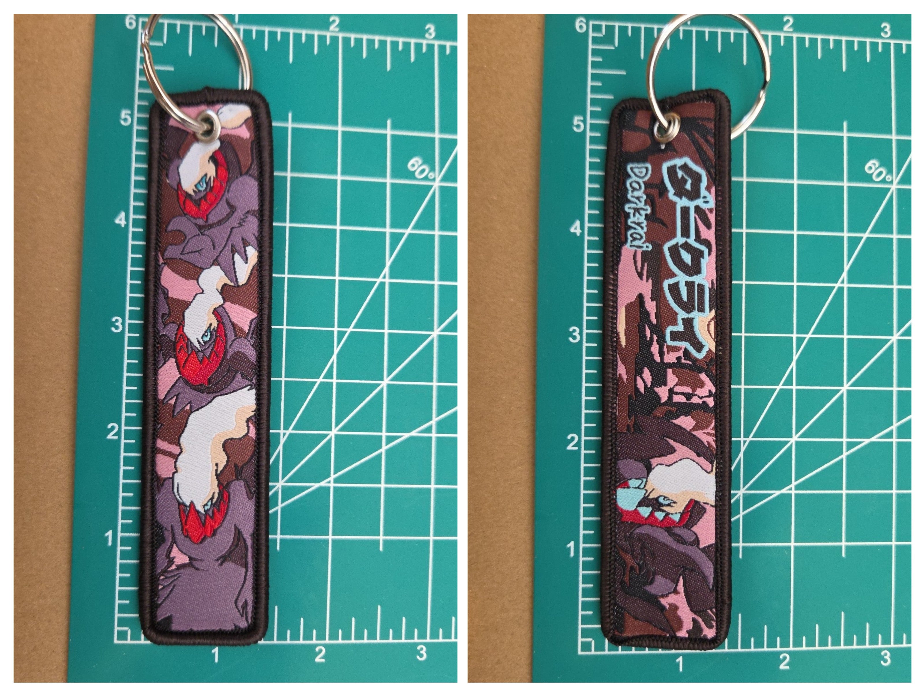 Embroidered Jet Key Tag