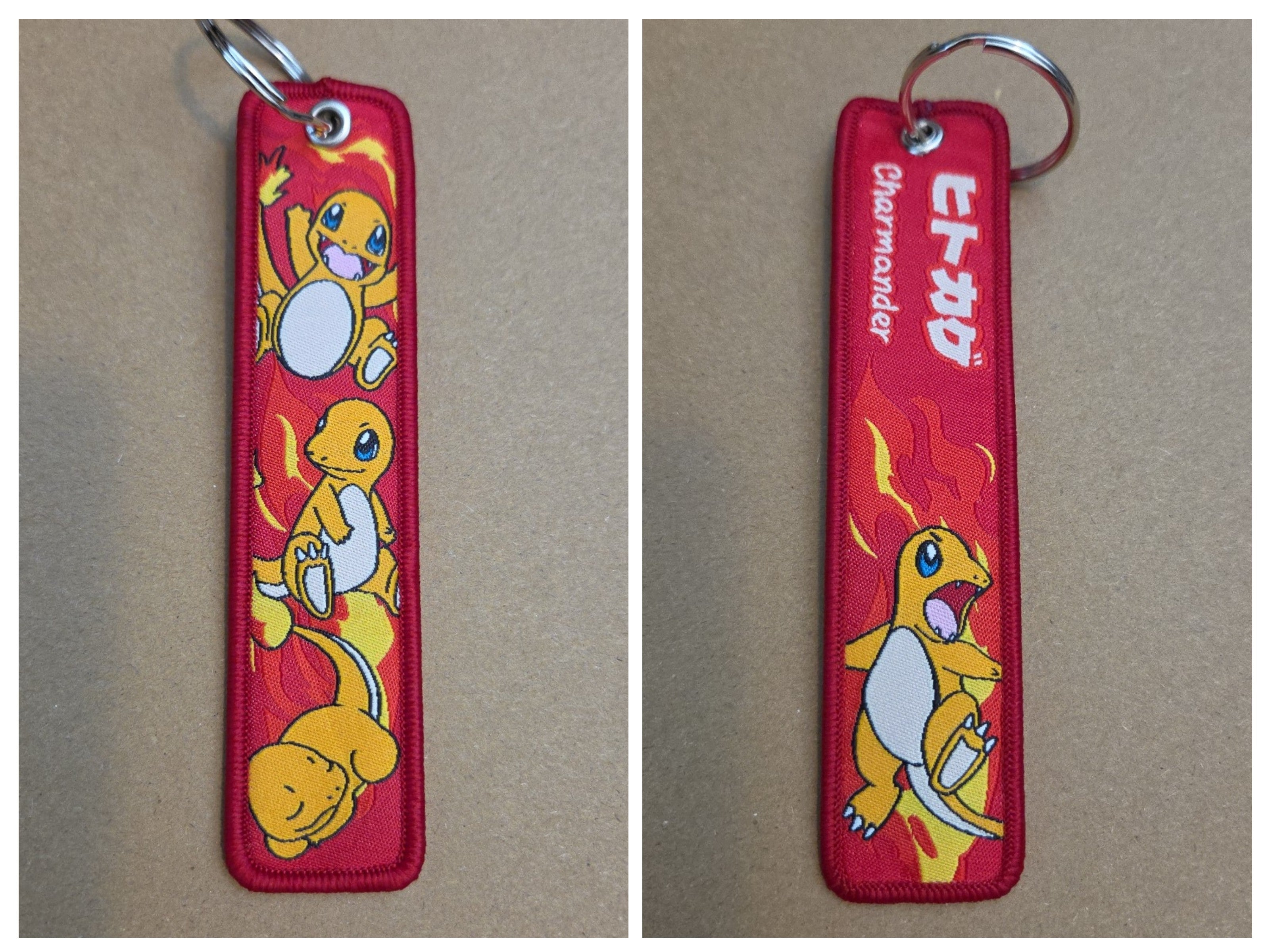 Embroidered Jet Key Tag