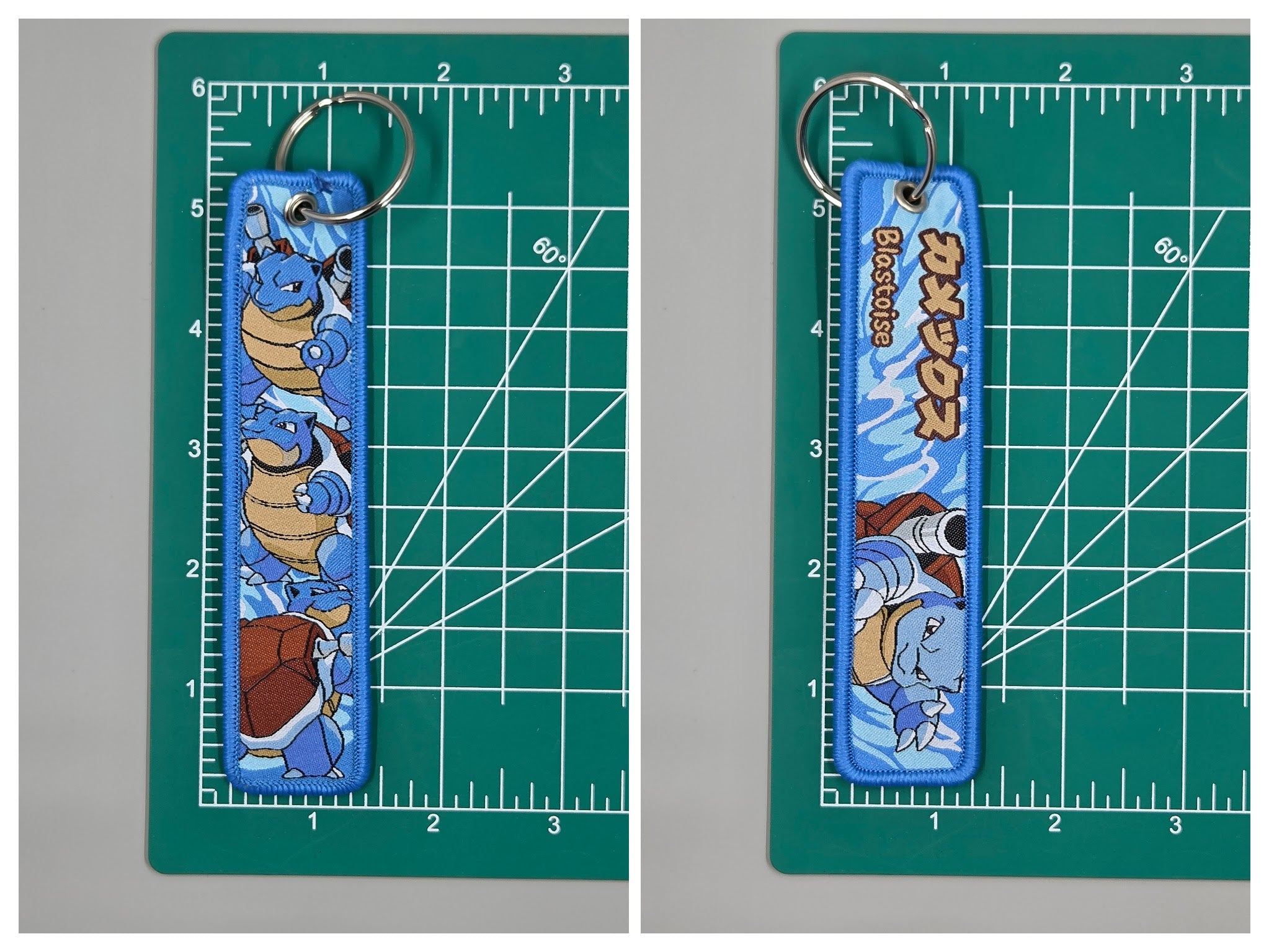 Embroidered Jet Key Tag